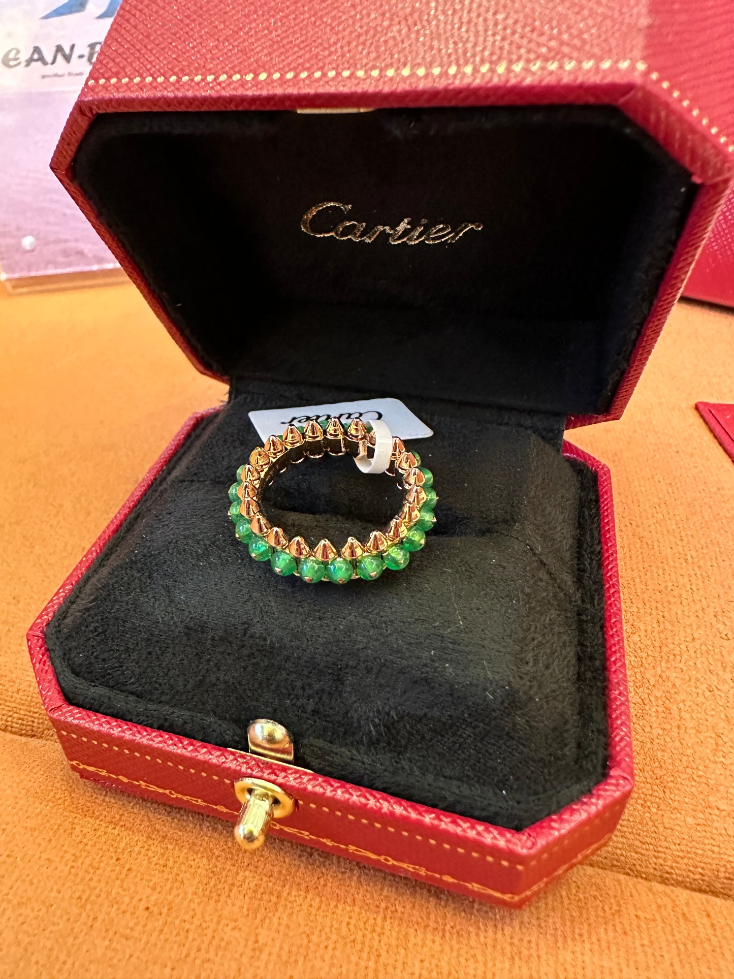 Cartier Clou de Paris Emerald Nail Ring Gold