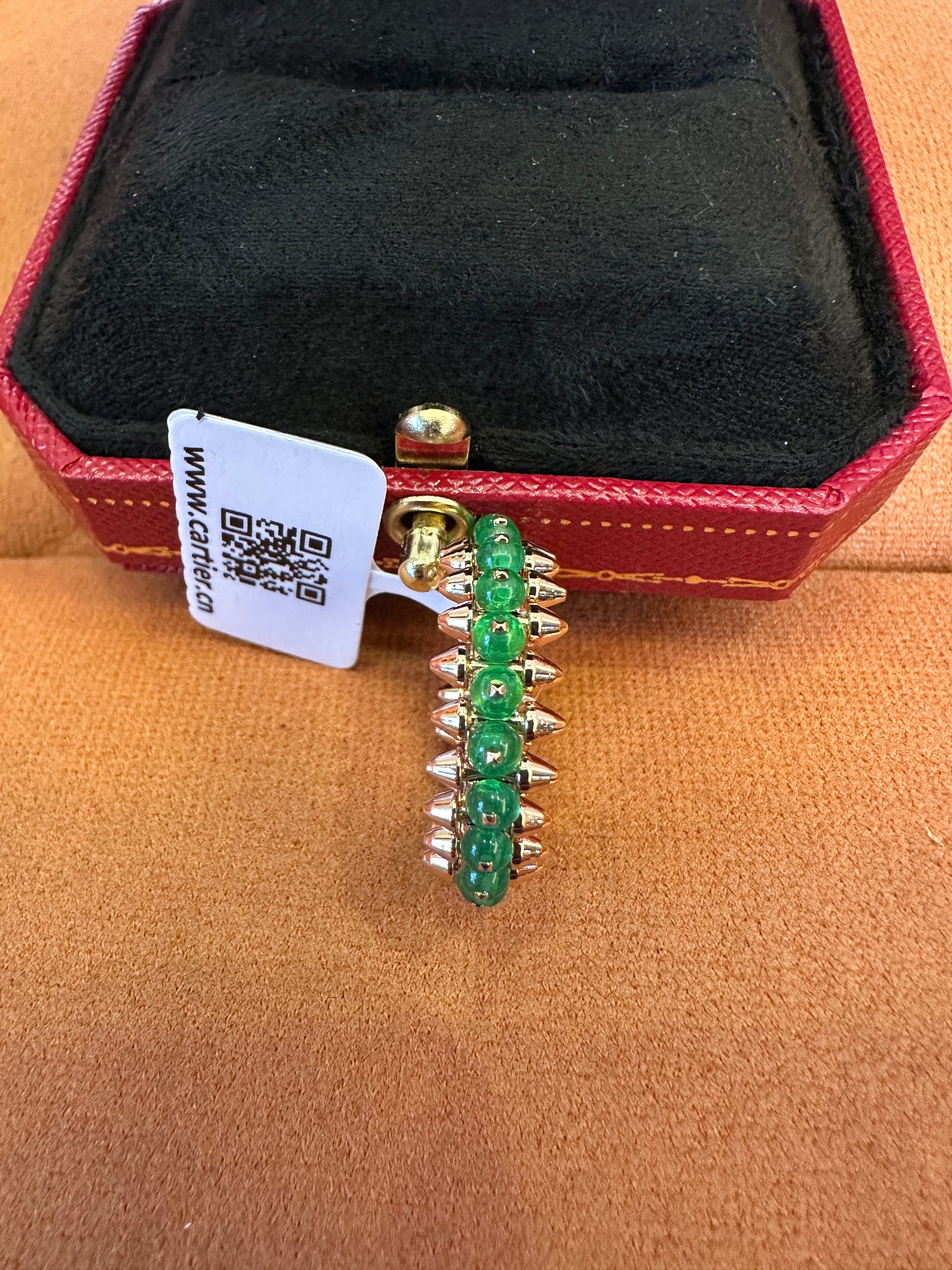Cartier Clou de Paris Emerald Nail Ring Gold