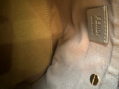 Fendi FF Monogram Mini Top Handle Crossbody Bag Brown