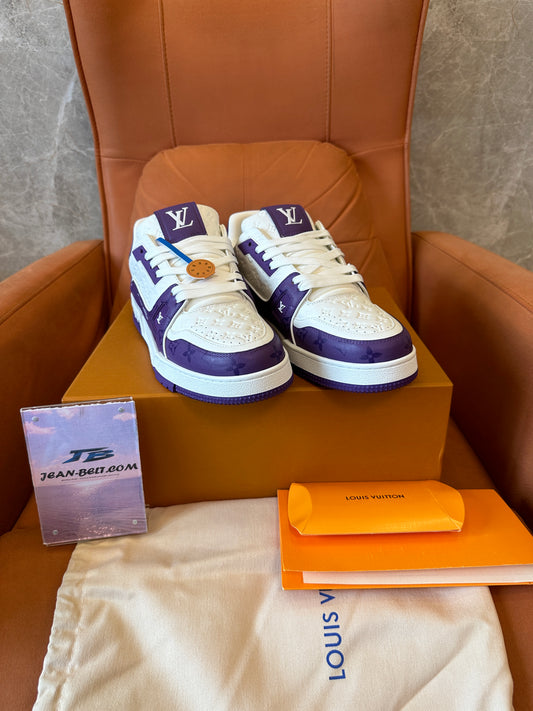 Louis Vuitton LV Trainer Sneaker Purple Monogram Leather