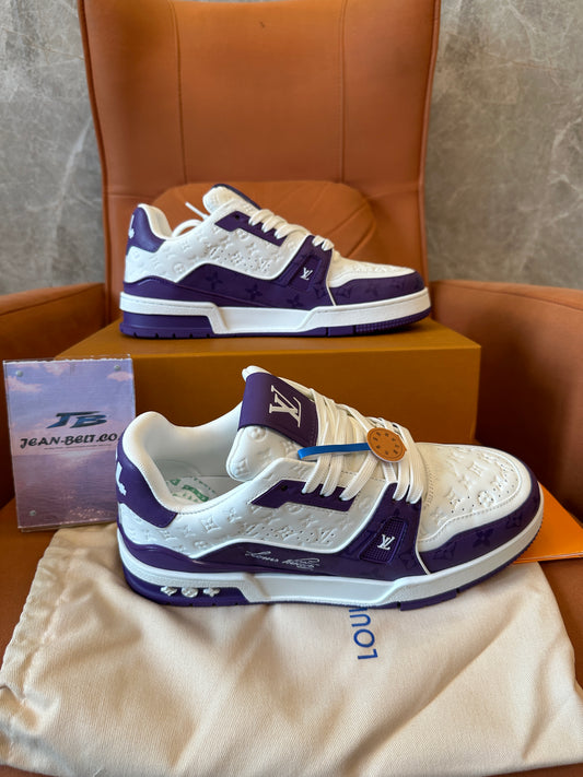 Louis Vuitton LV Trainer Sneaker Purple Monogram Leather