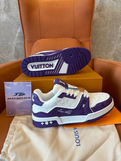 Louis Vuitton LV Trainer Sneaker Purple Monogram Leather