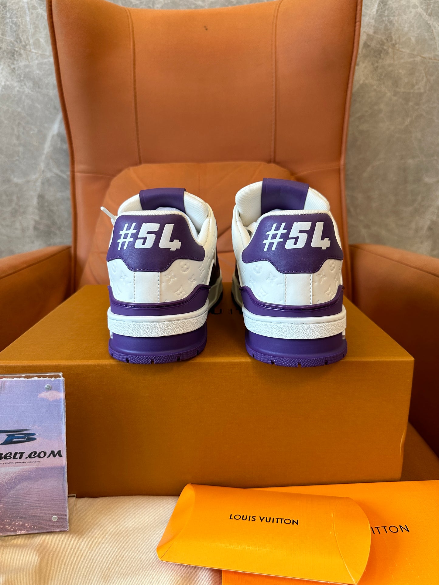 Louis Vuitton LV Trainer Sneaker Purple Monogram Leather