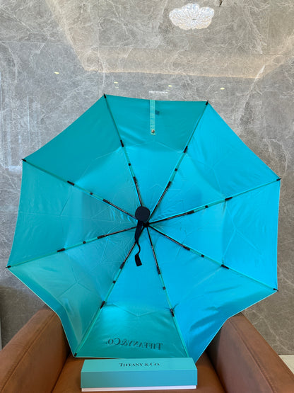 Tiffany & Co. Blue Folding Umbrella