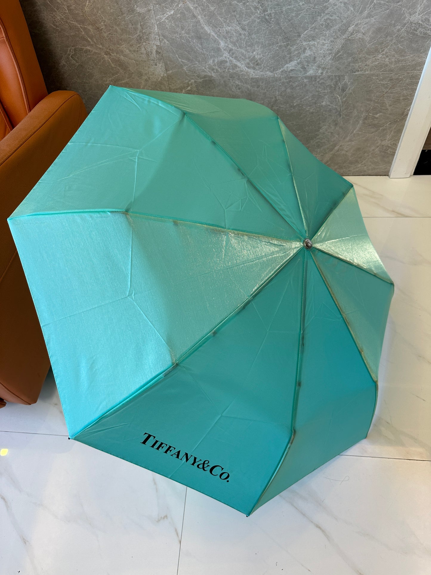 Tiffany & Co. Blue Folding Umbrella