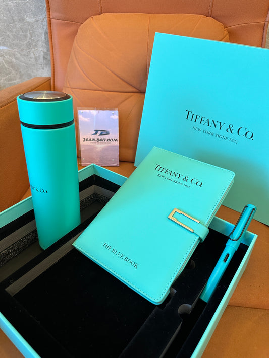 Tiffany & Co. Blue Gift Set – Notebook, Thermos & Pen Trio