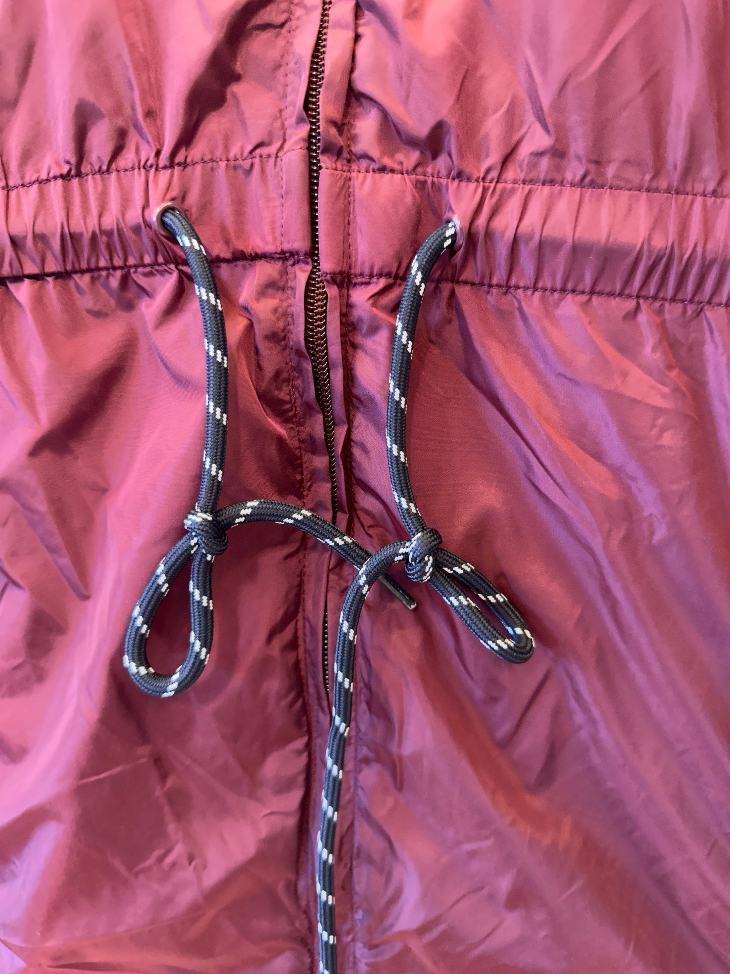 Prada Nylon Drawstring Dress Burgundy