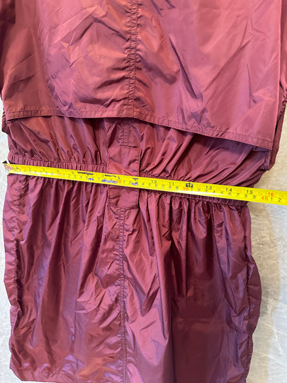 Prada Nylon Drawstring Dress Burgundy