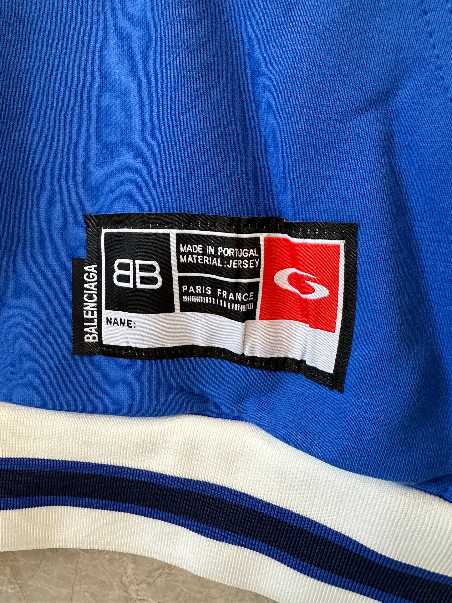 Balenciaga Oversized Logo Hoodie Blue Streetwear Pullover Sweatshirt