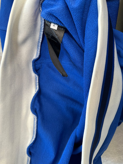 Balenciaga Oversized Logo Hoodie Blue Streetwear Pullover Sweatshirt