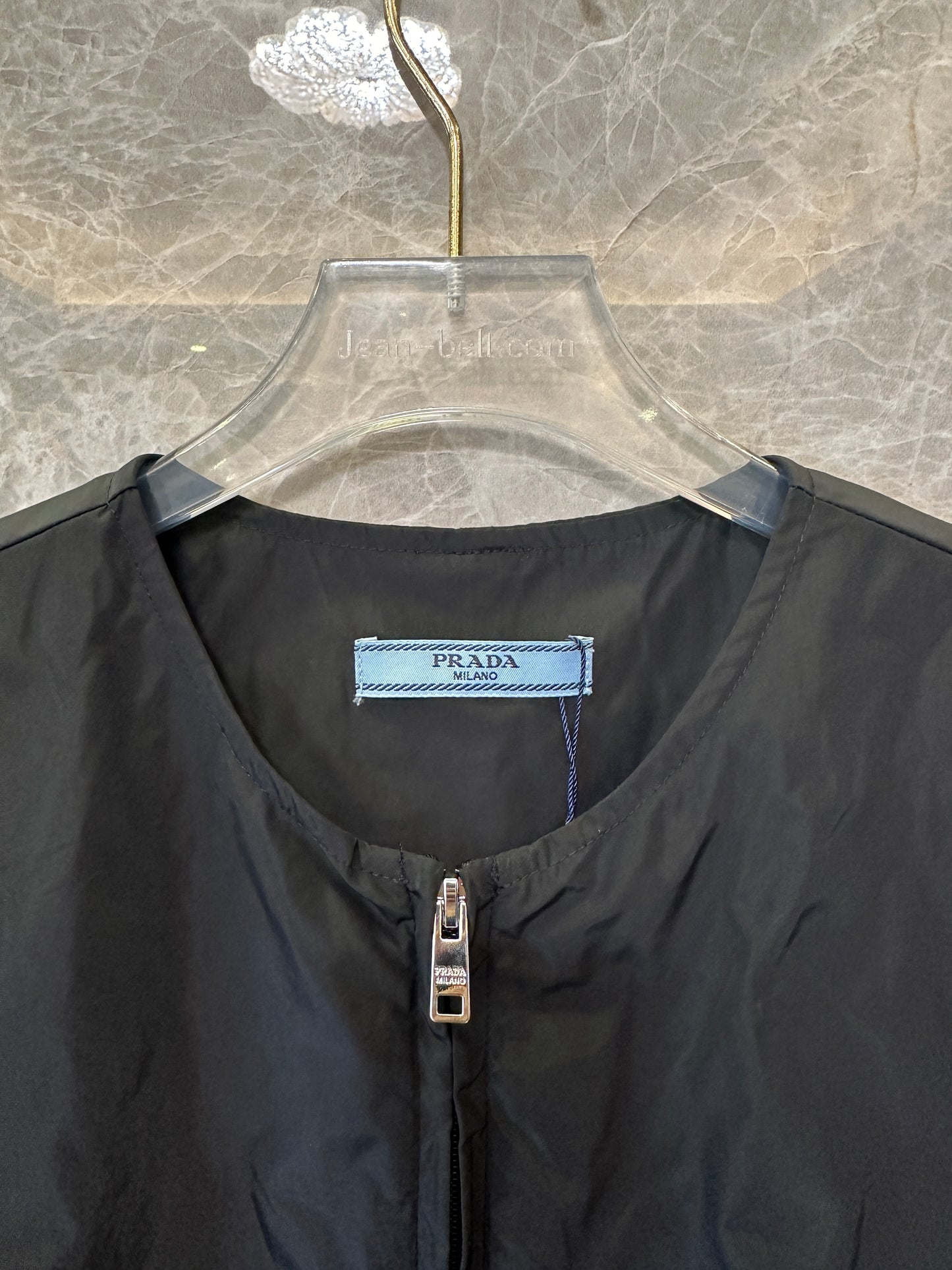 Prada Nylon Sleeveless Dress with Drawstring Waist – Black