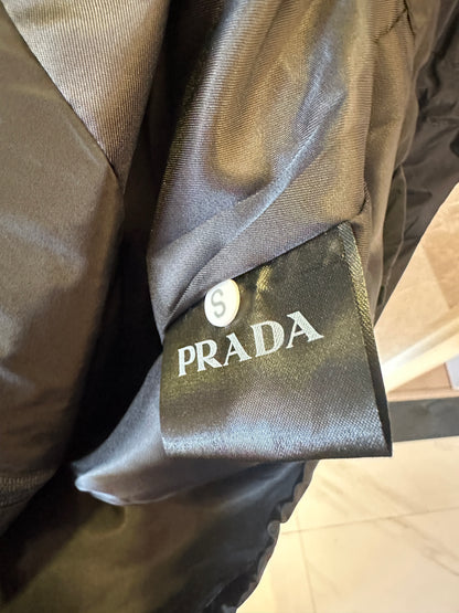 Prada Nylon Sleeveless Dress with Drawstring Waist – Black