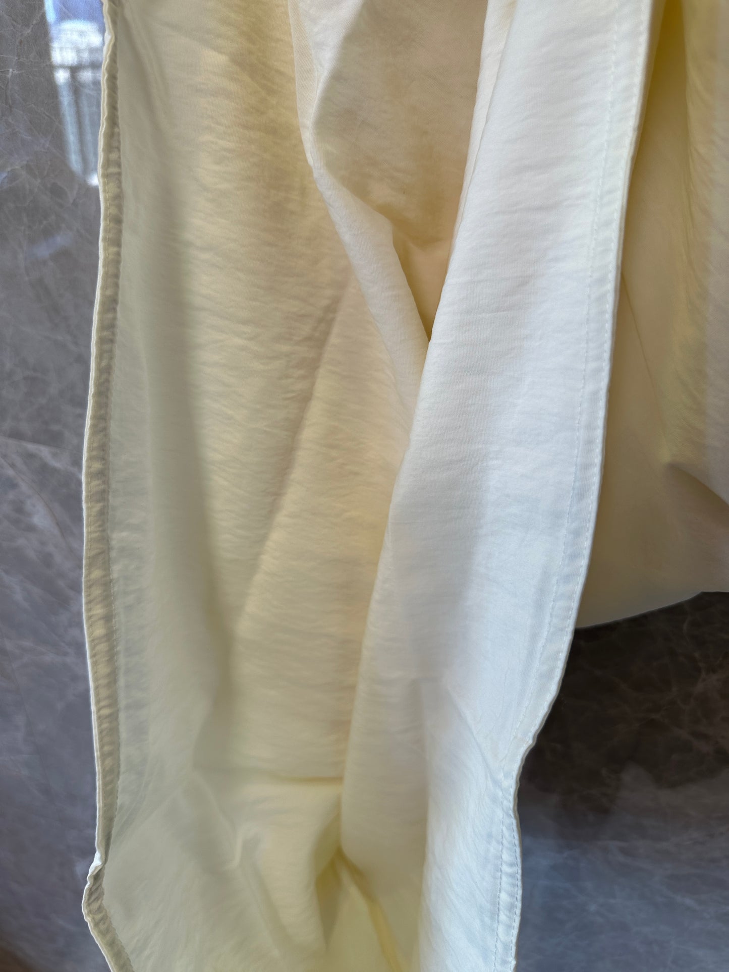 Prada Cream Cotton Sleeveless Dress – Minimalist Logo Detail