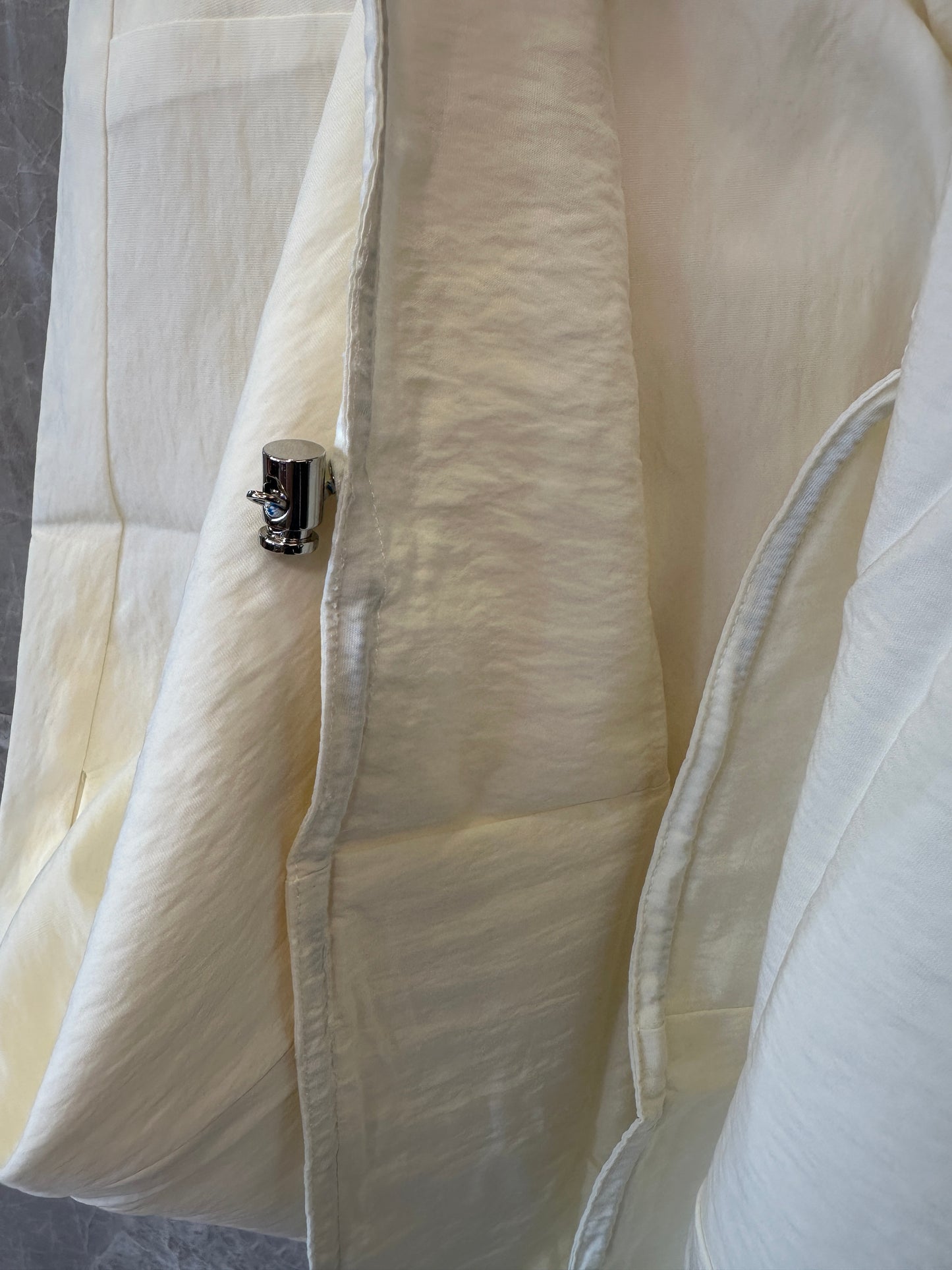 Prada Cream Cotton Sleeveless Dress – Minimalist Logo Detail