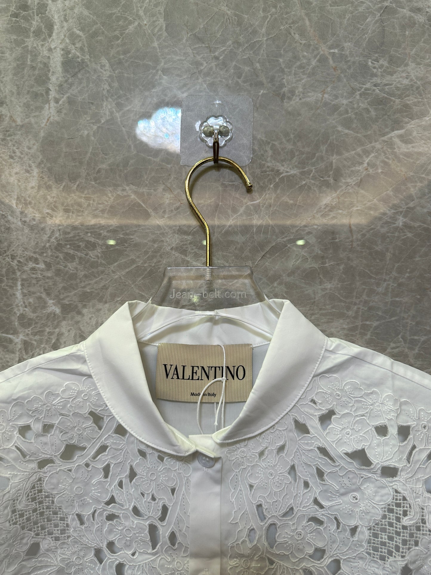 Valentino Lace Embroidered Sleeveless Blouse White Elegant Shirt Women