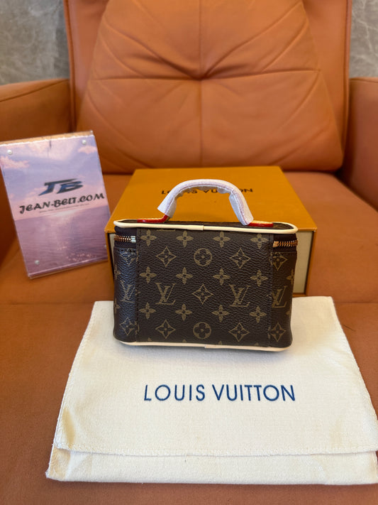 Louis Vuitton Monogram Mini Vanity Bag Small Top Handle Cosmetic Case