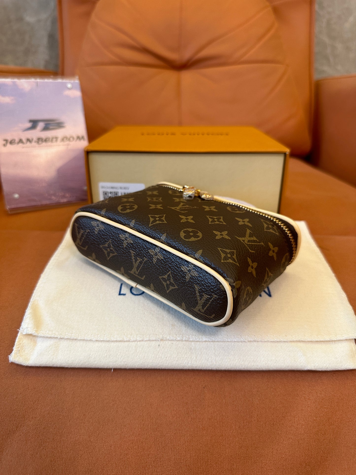 Louis Vuitton Monogram Mini Vanity Bag Small Top Handle Cosmetic Case