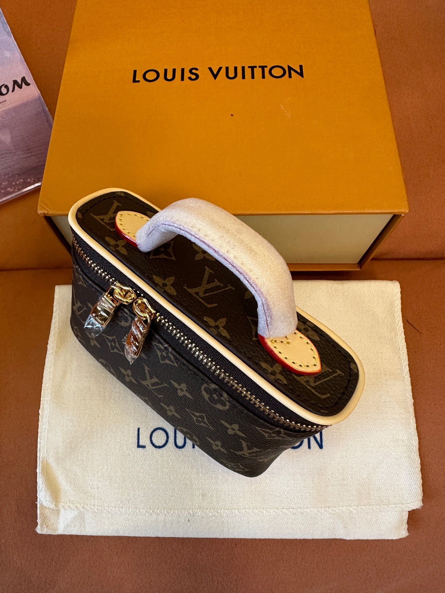 Louis Vuitton Monogram Mini Vanity Bag Small Top Handle Cosmetic Case