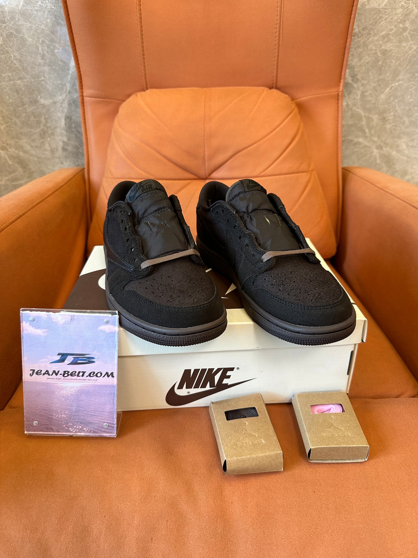 Nike Air Jordan 1 Low Black Suede Sneakers Casual Skate Shoes