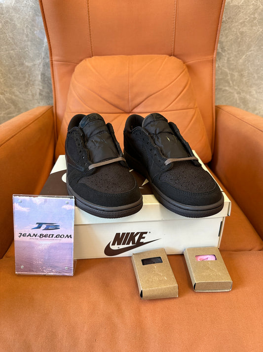 Nike Air Jordan 1 Low Black Suede Sneakers Casual Skate Shoes