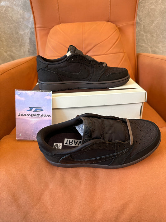 Nike Air Jordan 1 Low Black Suede Sneakers Casual Skate Shoes