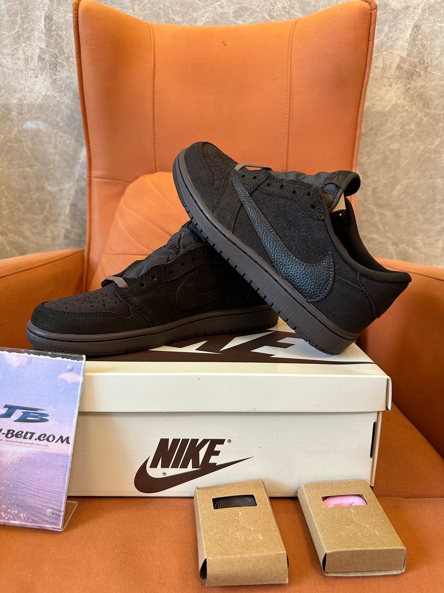 Nike Air Jordan 1 Low Black Suede Sneakers Casual Skate Shoes