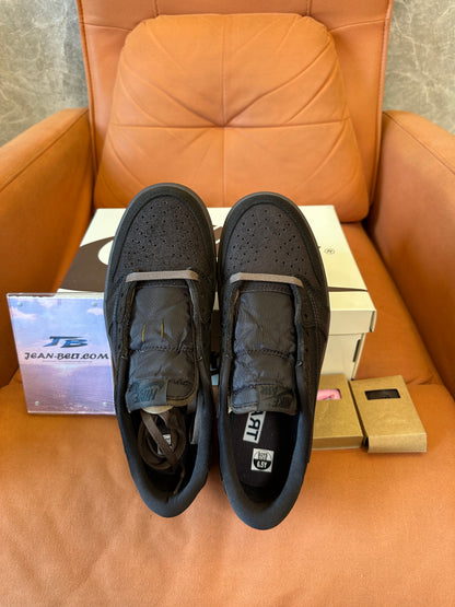 Nike Air Jordan 1 Low Black Suede Sneakers Casual Skate Shoes