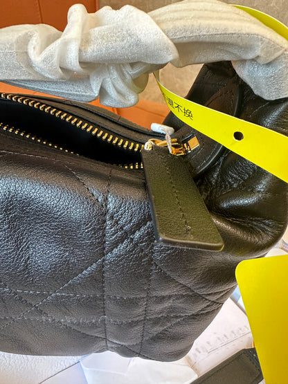 Christian Dior Caro Bag in Black Cannage Calfskin Leather