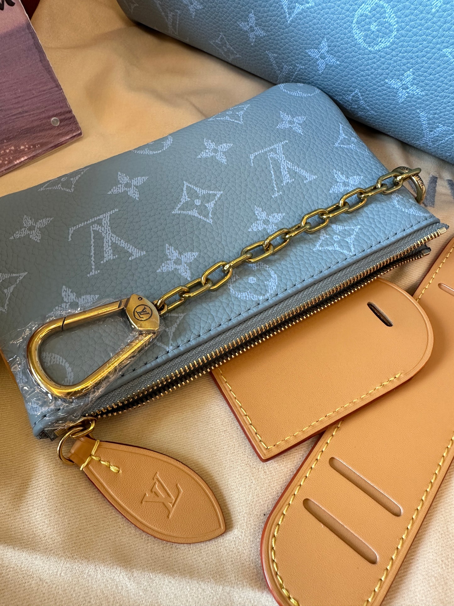 Louis Vuitton Blue Monogram Leather Speedy 30 Handbag