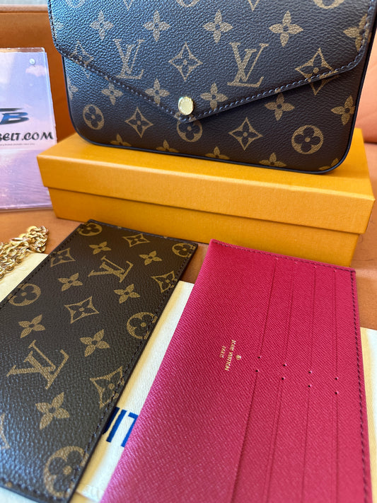Louis Vuitton Pochette Félicie Monogram Canvas Chain Wallet