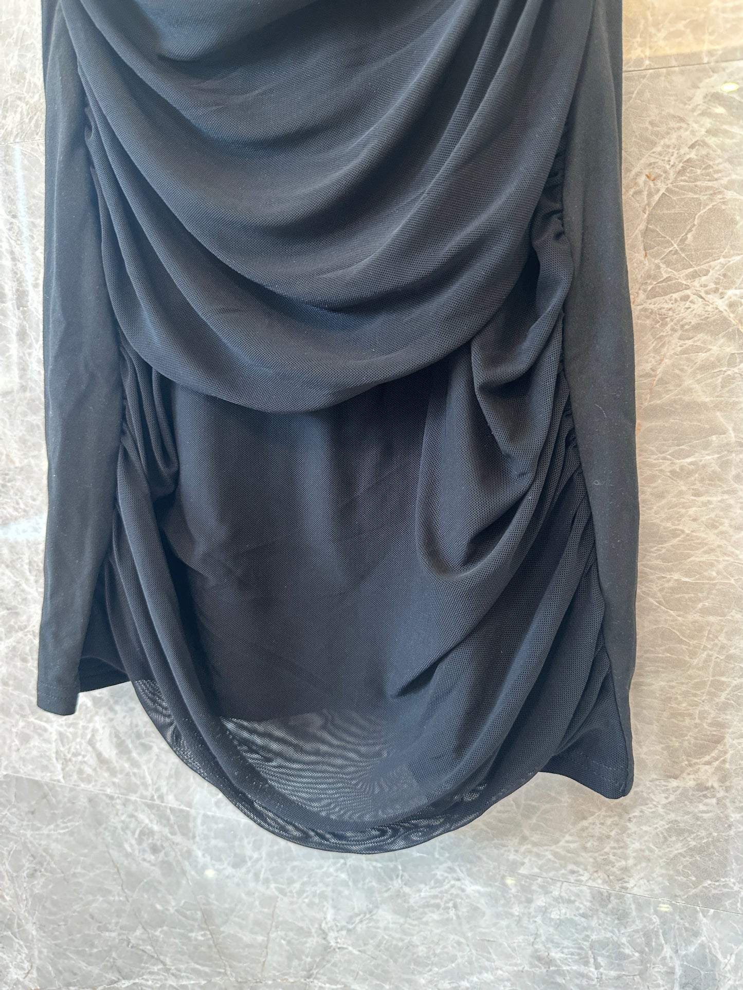 Black Halter Neck Ruched Bodycon Mini Dress Slim Fit Dress