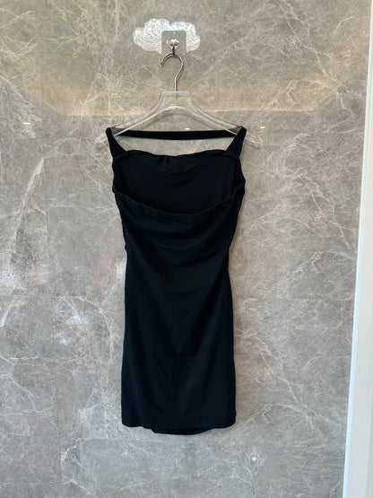 Black Halter Neck Ruched Bodycon Mini Dress Slim Fit Dress