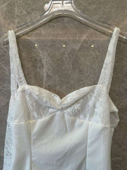 White Lace Panel Mini Dress