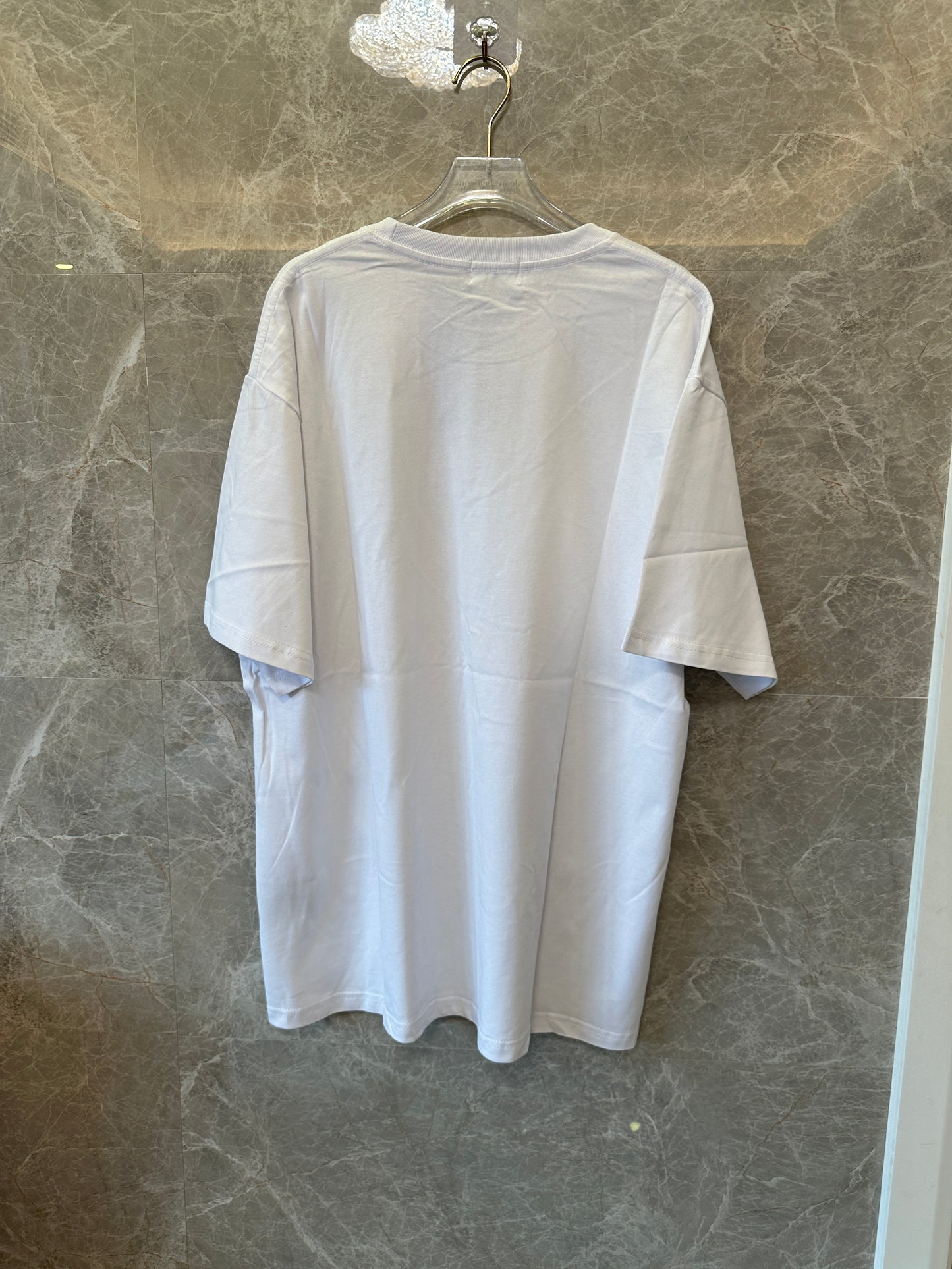 Rhude Sunset Gas Logo T-shirt – White Cotton Tee with Retro Print