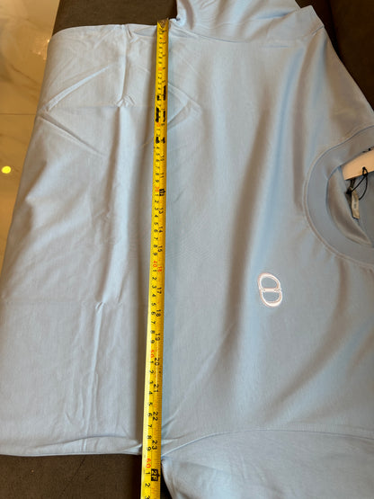 Dior CD Icon Embroidered Logo T-shirt – Light Blue Cotton Oversized Tee