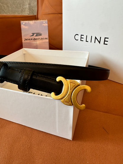 CELINE Triomphe Leather Belt