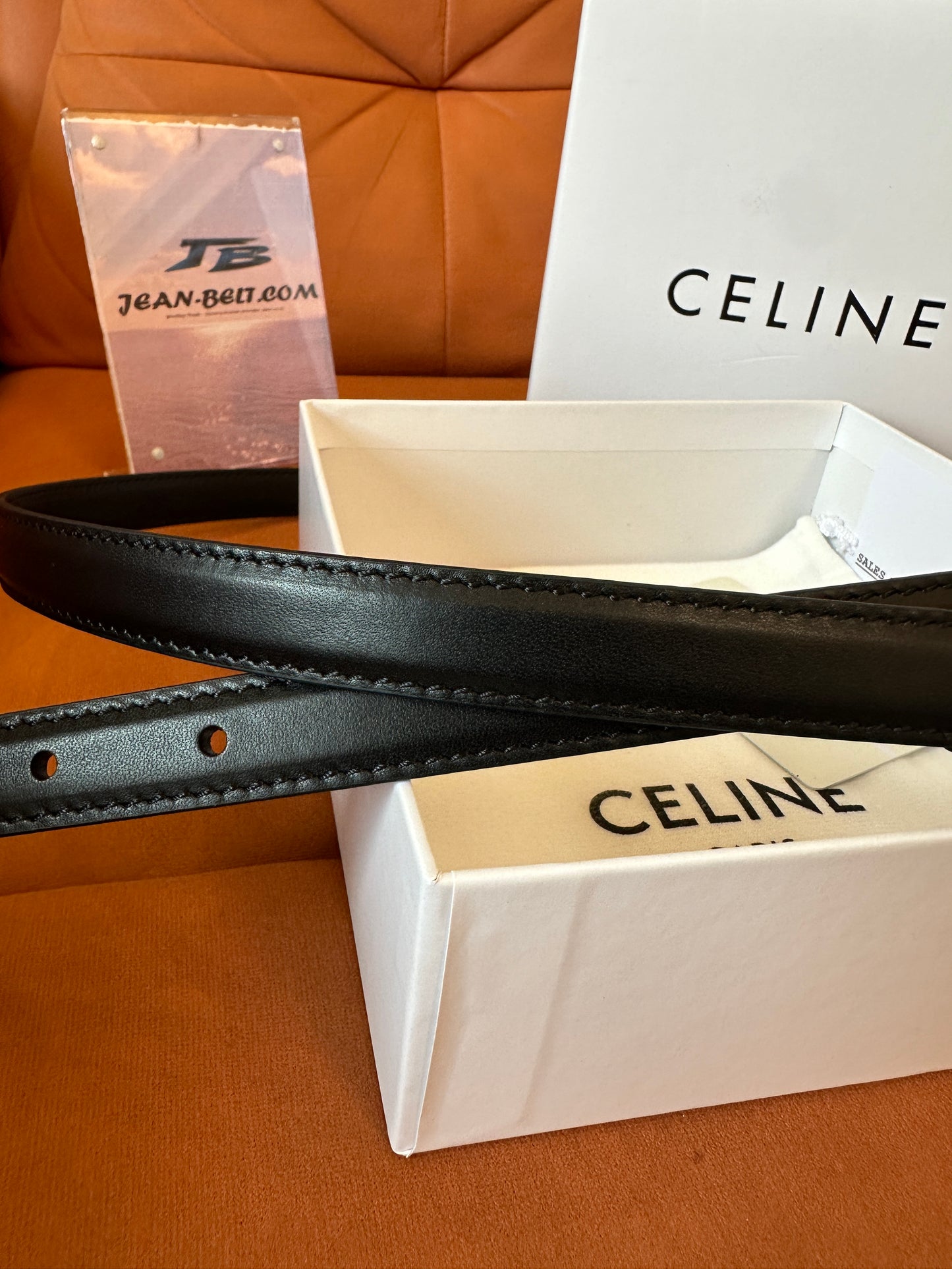CELINE Triomphe Leather Belt