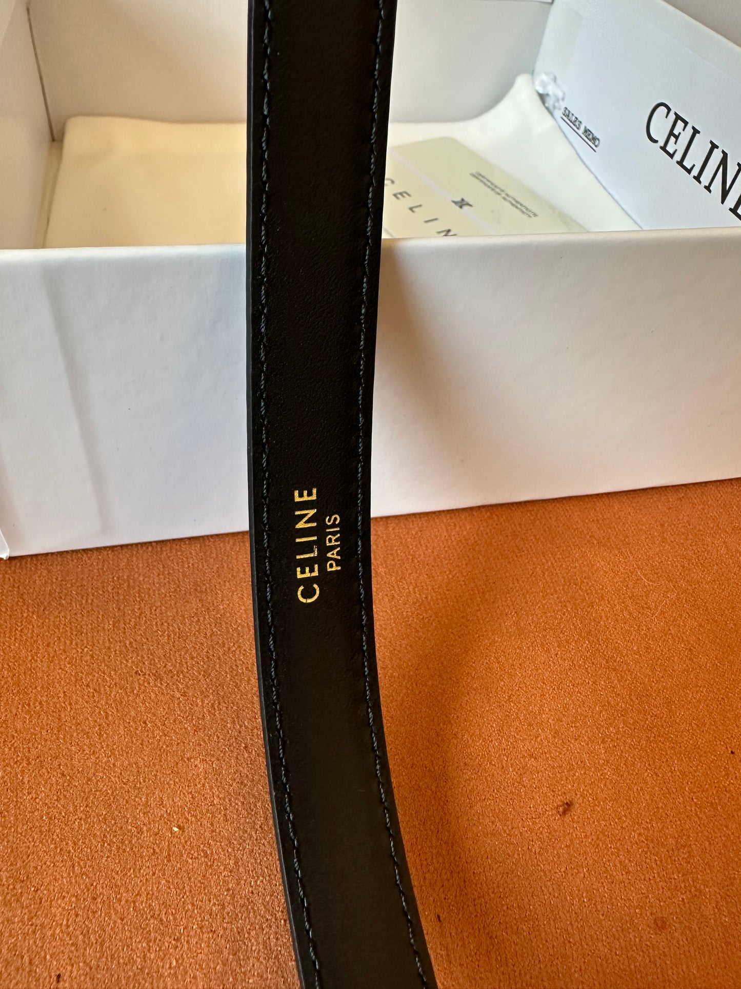 CELINE Triomphe Leather Belt