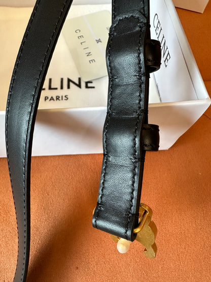 CELINE Triomphe Leather Belt