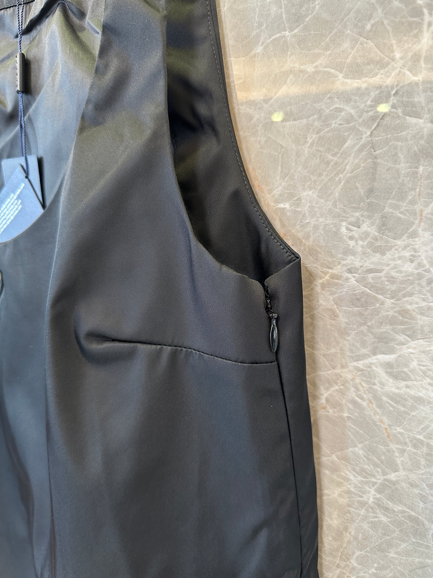 Prada Black Re-Nylon Mini Dress with Buckle Details & Triangle Logo