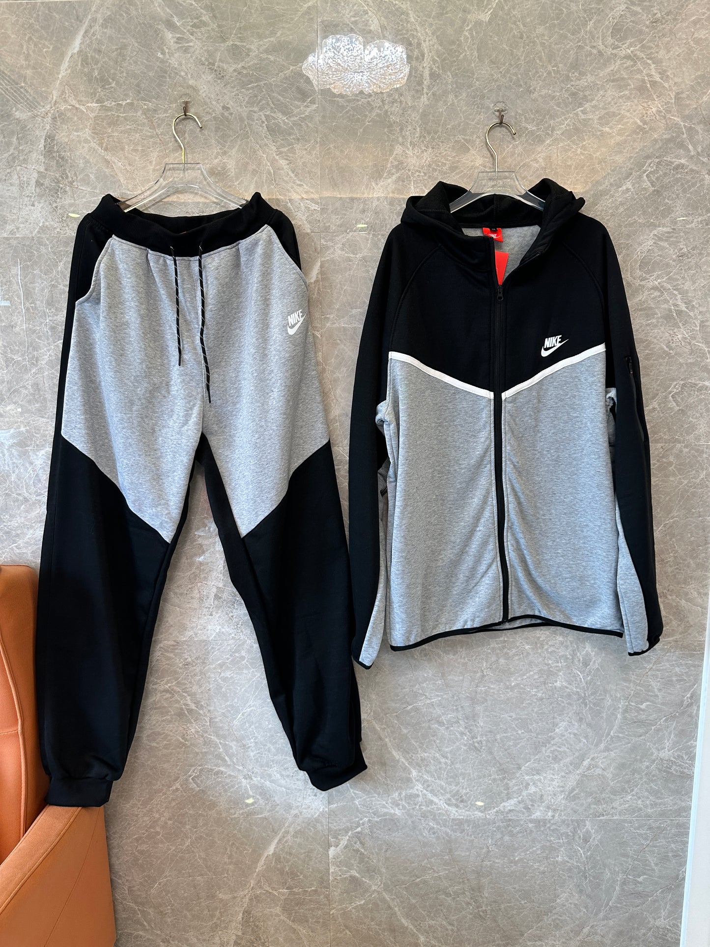 Nike Colorblock Zip-Up Hoodie & Jogger Tracksuit Set