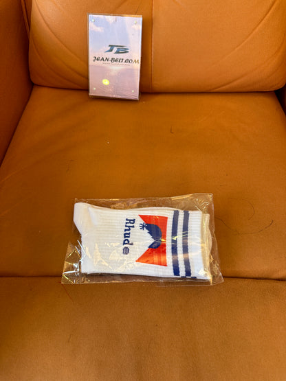 Rhude Retro Logo White Crew Socks