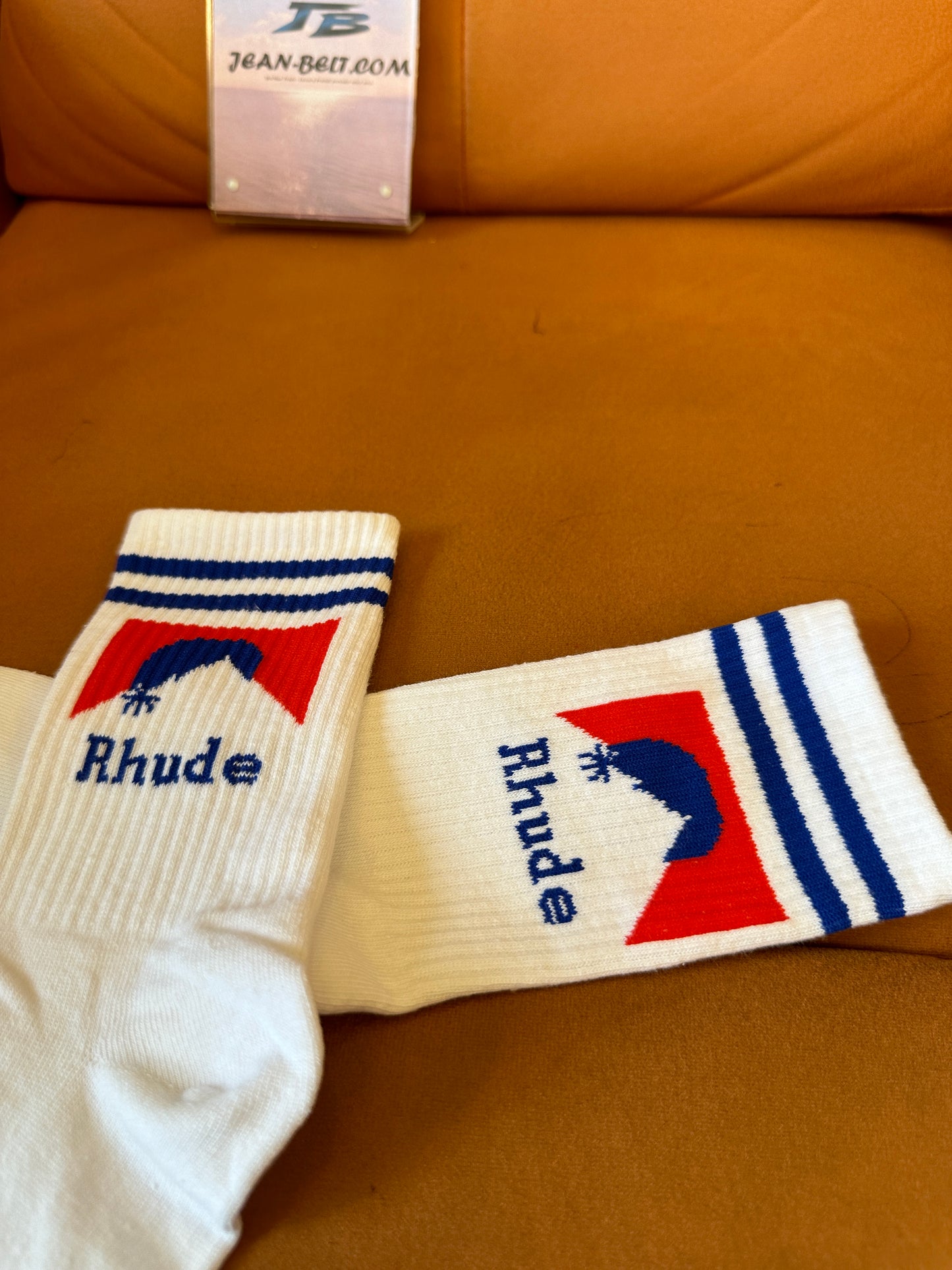 Rhude Retro Logo White Crew Socks