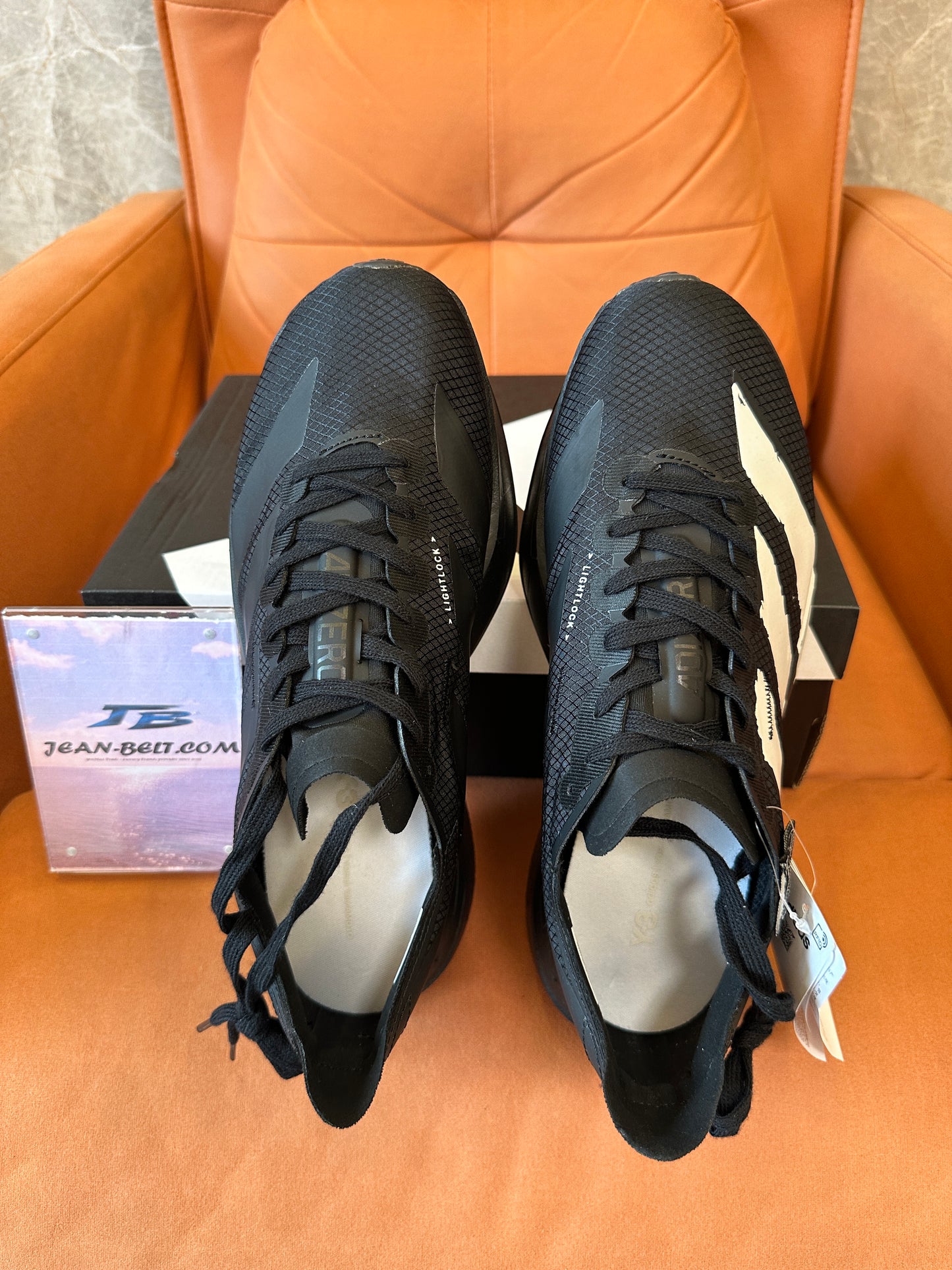 Adidas Adizero Running Shoes Black White Lightweight Performance Sneakers