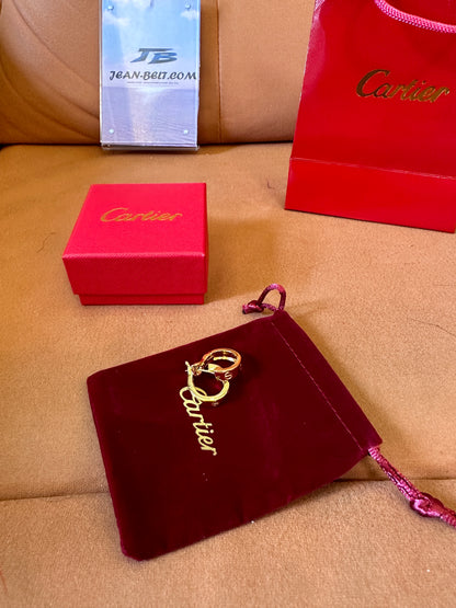 Cartier Love Collection Gold Hoop Earrings