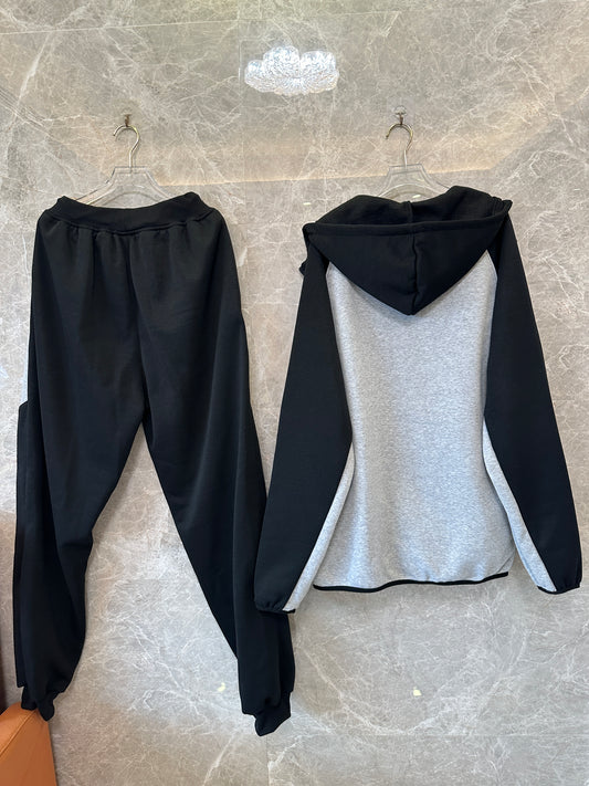Nike Colorblock Zip-Up Hoodie & Jogger Tracksuit Set