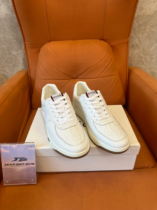 Christian Dior B27 Low-Top Sneakers White Leather Dior Oblique Embossed