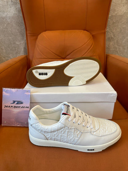 Christian Dior B27 Low-Top Sneakers White Leather Dior Oblique Embossed