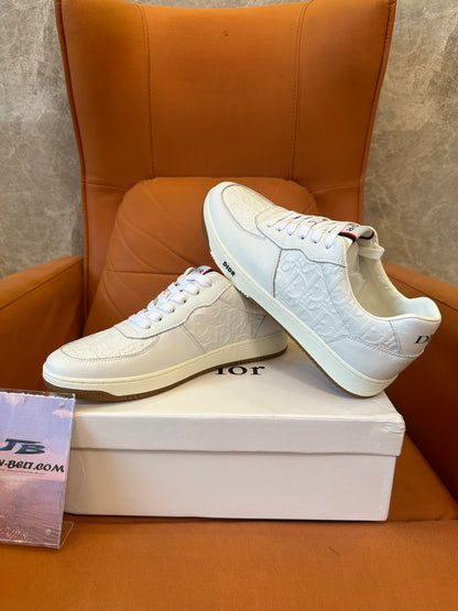 Christian Dior B27 Low-Top Sneakers White Leather Dior Oblique Embossed