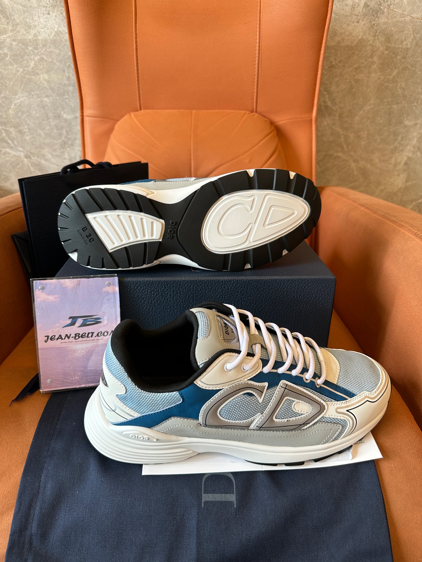Dior B30 Sneaker Grey Blue CD Reflective Logo
